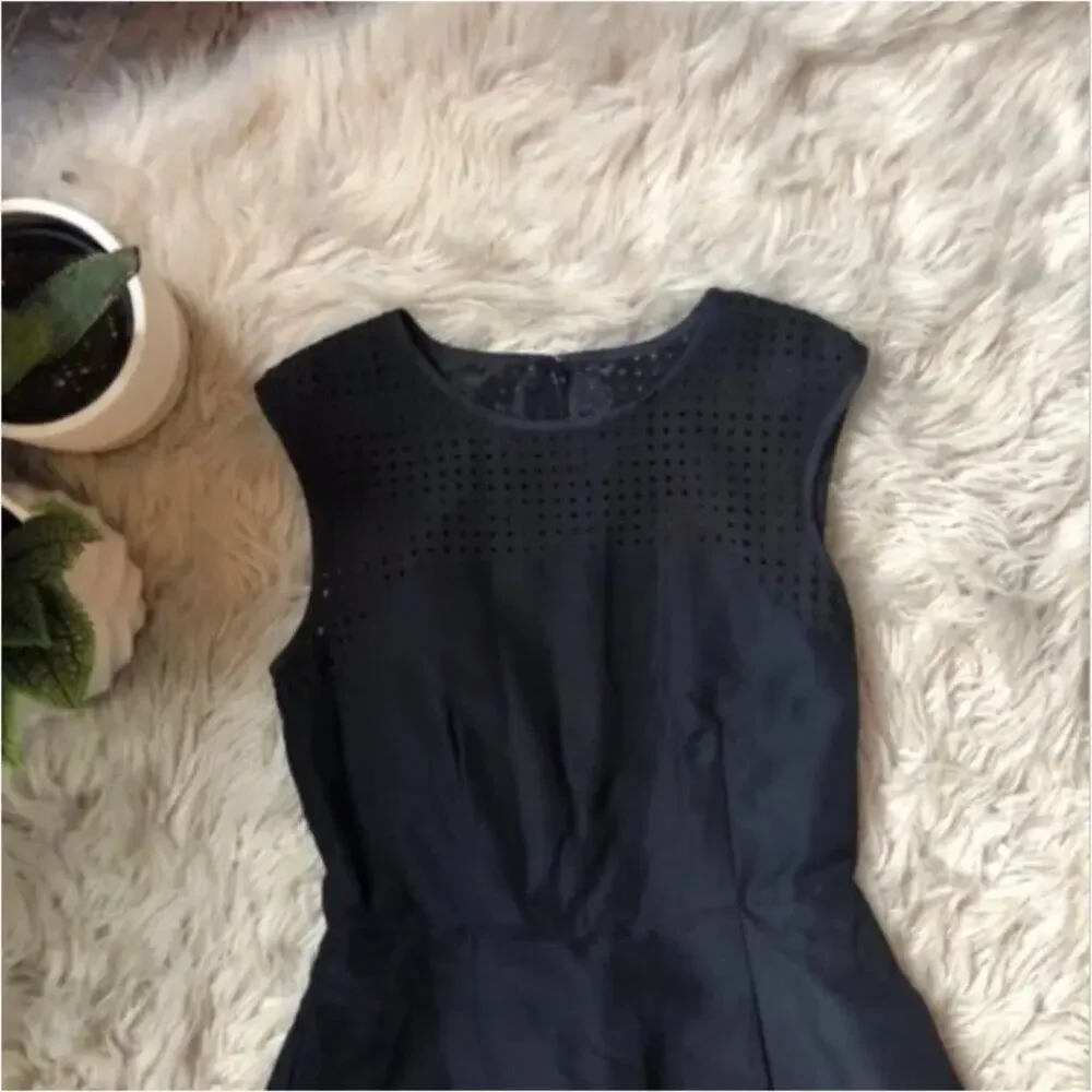 J. Crew Black Sleeveless A-Line Dress